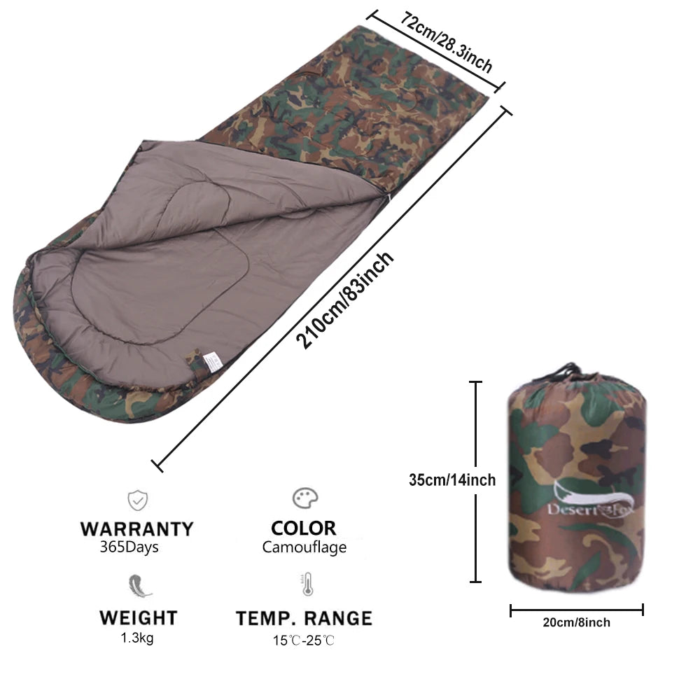 Desert & Fox Camouflage Sleeping Bag Ultralight