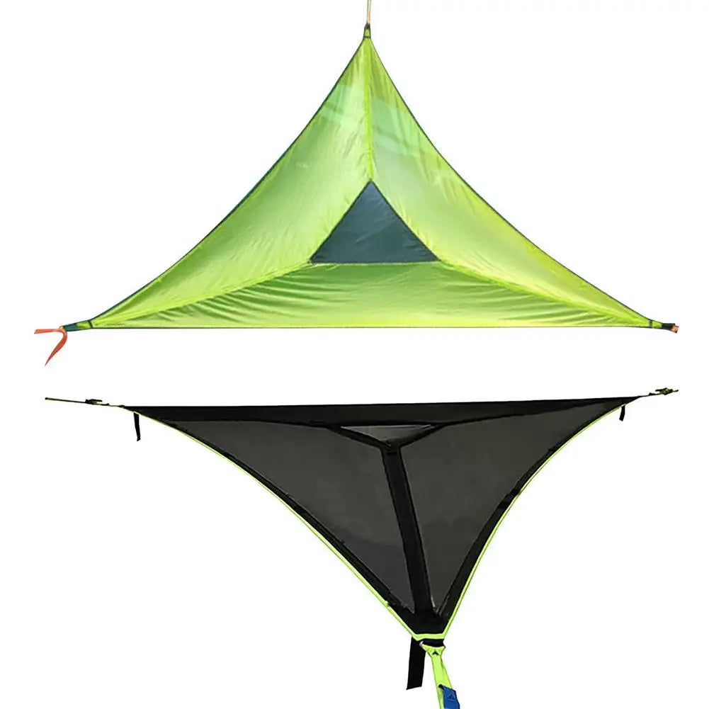 Portable Folding Aerial Triangle Hammock 3 Point Swing Hang Bed