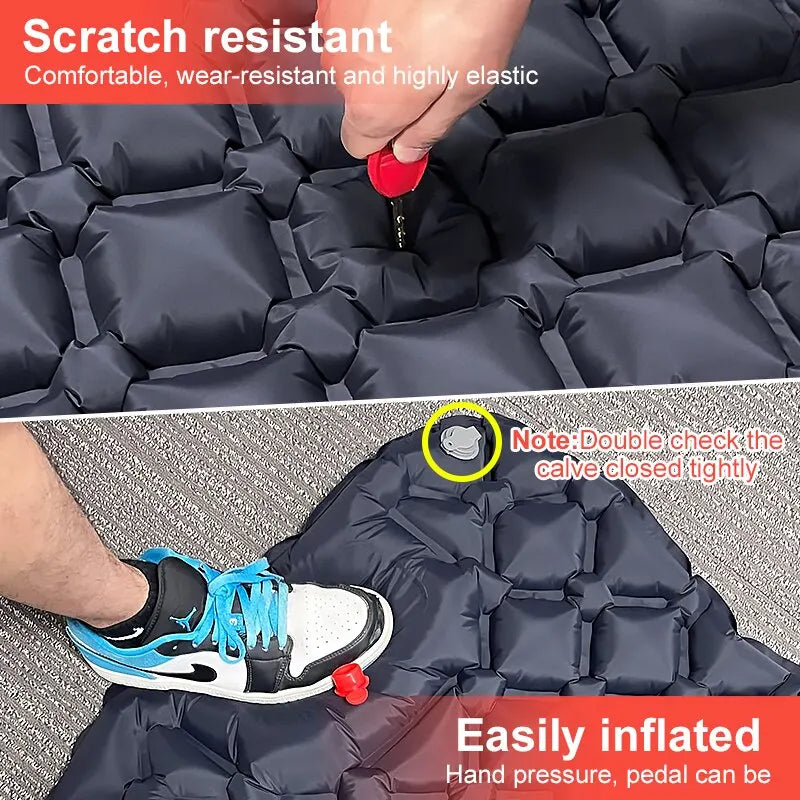 Ultralight Air Mat, with self Inflating foot Pump