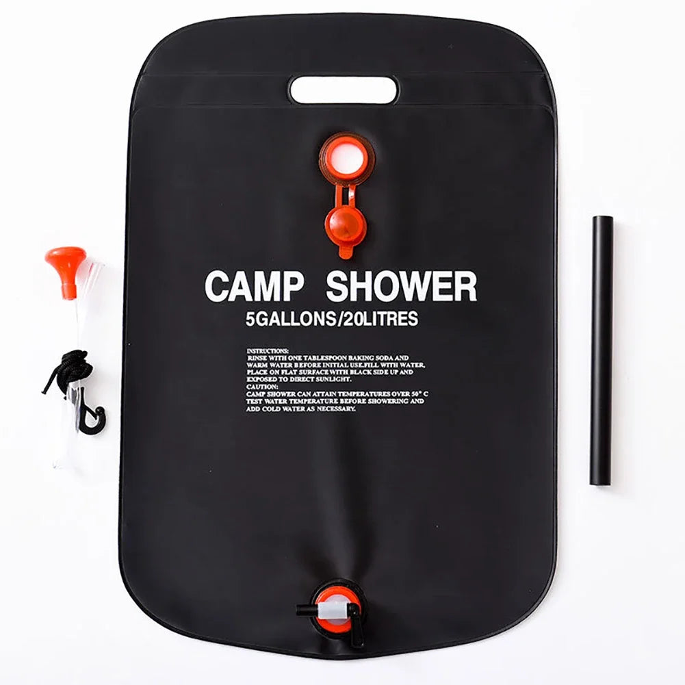 20L Portable Outdoor Camping Shower Bag Solar Heated