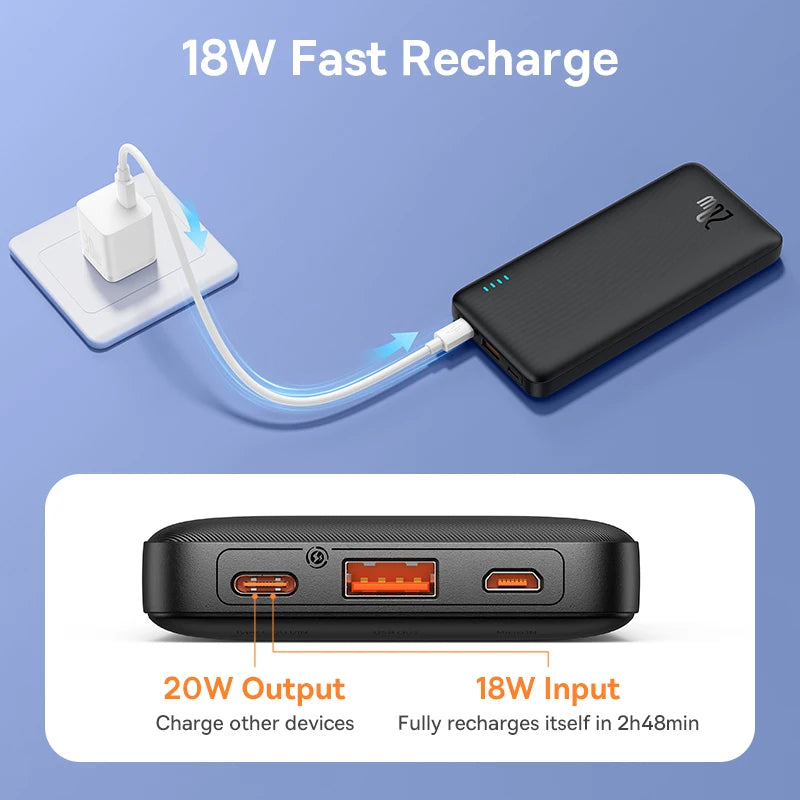 Baseus 20W Power Bank 10000mAh / 20000mAh Fast Charge