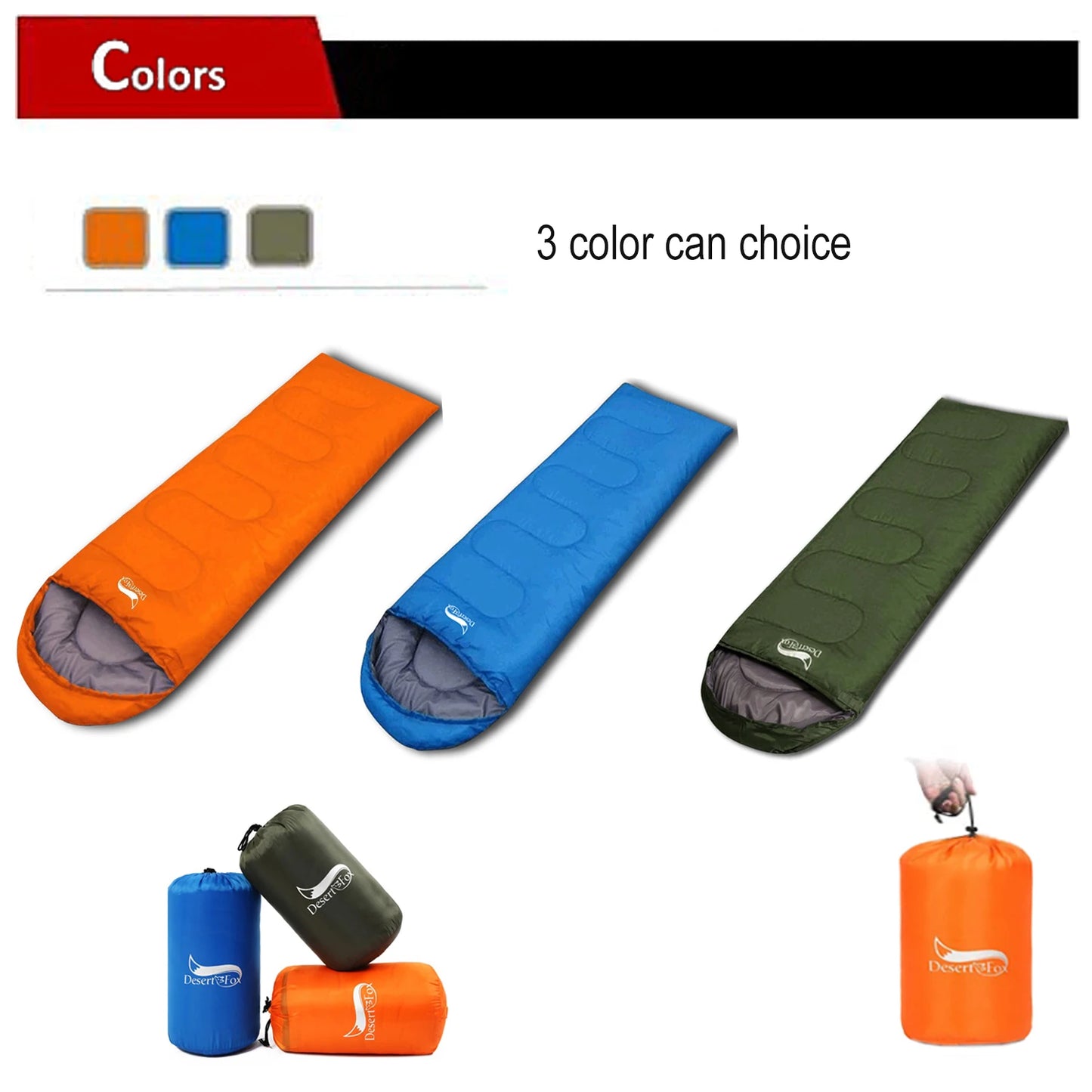 Desert & Fox Compact Sleeping Bag Ultralight